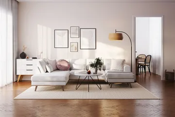 Copenhagen Compact 4-sits Vänstervänd U-formad Soffa med Divan och Schäslong i Tyg - Ljusgrå - Möbler - Soffa - Divansoffa & schäslongsoffa - 4 sits soffa med divan