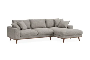 Copenhagen Premium 4-sits Högervänd L-formad Djup Divansoffa i Chenille - Grå - Möbler - Soffa - Divansoffa & schäslongsoffa - 4 sits soffa med divan