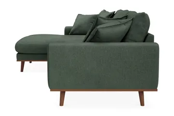 Copenhagen Premium 4-sits Vänstervänd L-formad Djup Divansoffa i Tyg - Grön - Möbler - Soffa - Divansoffa & schäslongsoffa - 3 sits soffa med divan