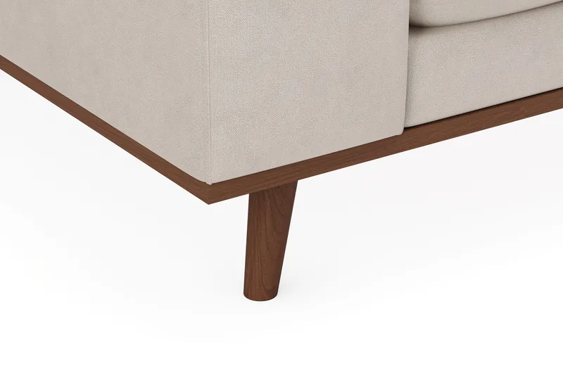 Copenhagen Premium 4-sits Högervänd L-formad Djup Schäslongsoffa i Tyg - Beige - Möbler - Soffa - Divansoffa & schäslongsoffa - 4 sits soffa med divan