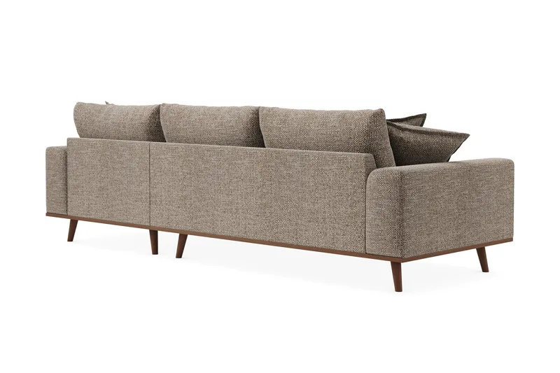 Copenhagen Premium 4-sits Högervänd L-formad Djup Divansoffa i Chenille - Brun - Möbler - Soffa - Divansoffa & schäslongsoffa - 4 sits soffa med divan