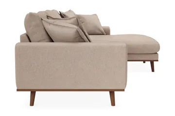 Copenhagen Premium 4-sits Högervänd L-formad Djup Divansoffa i Tyg - Ljusbrun - Möbler - Soffa - Divansoffa & schäslongsoffa - 3 sits soffa med divan