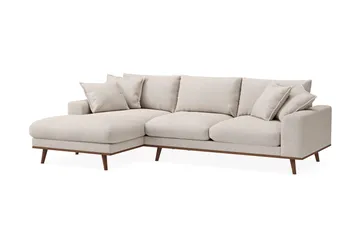 Copenhagen Premium 4-sits Vänstervänd L-formad Djup Divansoffa i Tyg - Beige - Möbler - Soffa - Divansoffa & schäslongsoffa - 3 sits soffa med divan