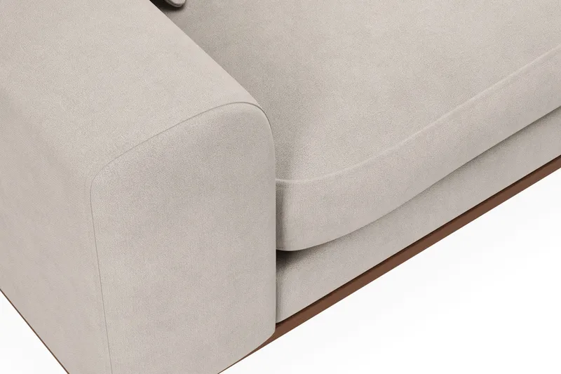Copenhagen Premium 4-sits Högervänd L-formad Djup Divansoffa i Tyg - Beige - Möbler - Soffa - Divansoffa & schäslongsoffa - 3 sits soffa med divan