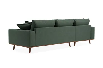 Copenhagen Premium 4-sits Vänstervänd L-formad Djup Divansoffa i Tyg - Grön - Möbler - Soffa - Divansoffa & schäslongsoffa - 3 sits soffa med divan