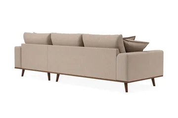 Copenhagen Premium 4-sits Högervänd L-formad Djup Divansoffa i Tyg - Ljusbrun - Möbler - Soffa - Divansoffa & schäslongsoffa - 3 sits soffa med divan