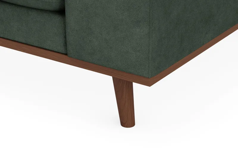 Copenhagen Premium 4-sits Vänstervänd L-formad Djup Schäslongsoffa i Tyg - Grön - Möbler - Soffa - Divansoffa & schäslongsoffa - 4 sits soffa med divan