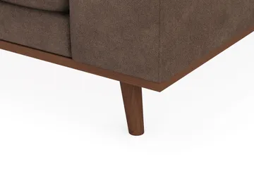 Copenhagen Premium 4-sits Vänstervänd L-formad Djup Schäslongsoffa i Tyg - Mörkbrun - Möbler - Soffa - Divansoffa & schäslongsoffa - 4 sits soffa med divan