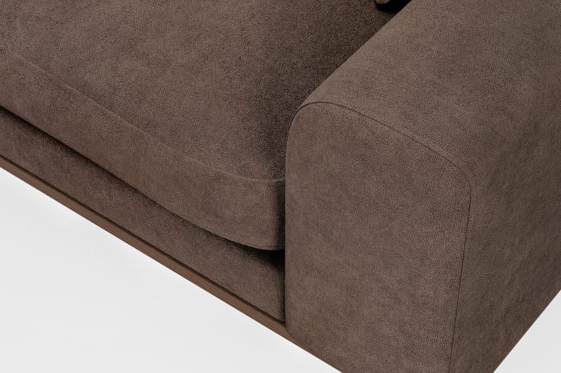 Copenhagen Premium 4-sits Vänstervänd L-formad Djup Divansoffa i Tyg - Mörkbrun - Möbler - Soffa - Divansoffa & schäslongsoffa - 3 sits soffa med divan