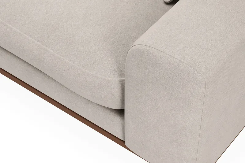 Copenhagen Premium 4-sits Vänstervänd L-formad Djup Schäslongsoffa i Tyg - Beige - Möbler - Soffa - Divansoffa & schäslongsoffa - 4 sits soffa med divan