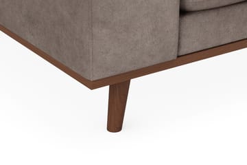 Copenhagen Premium 4-sits Högervänd L-formad Djup Schäslongsoffa i Tyg - Brun - Möbler - Soffa - Divansoffa & schäslongsoffa - 4 sits soffa med divan