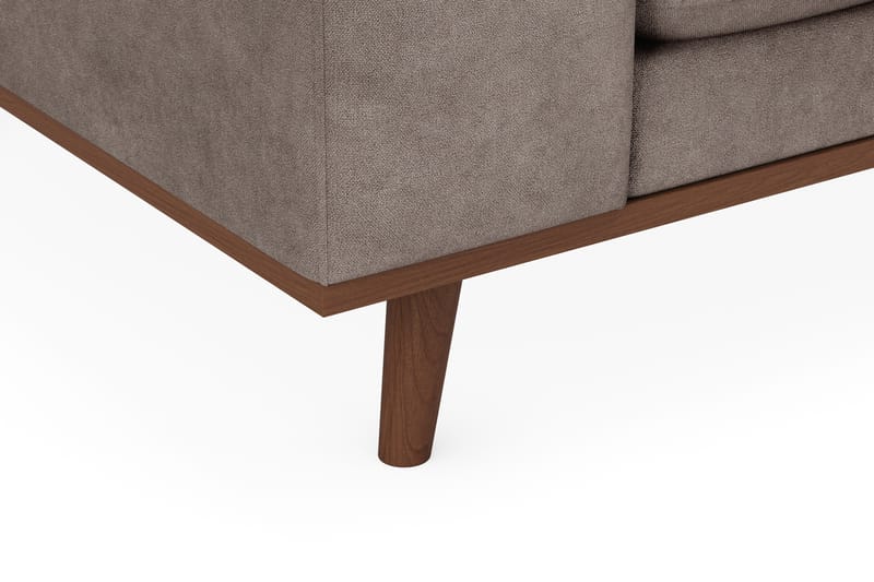 Copenhagen Premium 4-sits Högervänd L-formad Djup Schäslongsoffa i Tyg - Brun - Möbler - Soffa - Divansoffa & schäslongsoffa - 4 sits soffa med divan