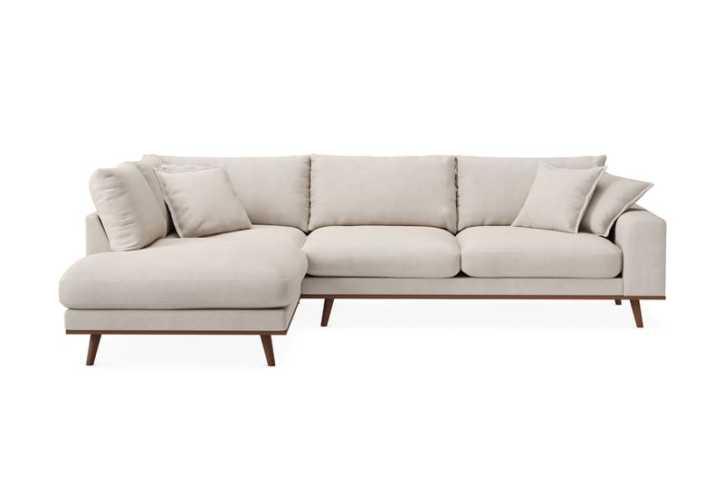 Copenhagen Premium 4-sits Vänstervänd L-formad Djup Schäslongsoffa i Tyg - Beige - Möbler - Soffa - Divansoffa & schäslongsoffa - 4 sits soffa med divan