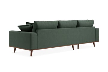 Copenhagen Premium 4-sits Vänstervänd L-formad Djup Divansoffa i Tyg - Grön - Möbler - Soffa - Divansoffa & schäslongsoffa - 3 sits soffa med divan