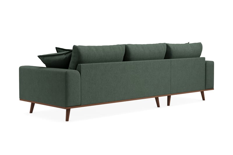 Copenhagen Premium 4-sits Vänstervänd L-formad Djup Divansoffa i Tyg - Grön - Möbler - Soffa - Divansoffa & schäslongsoffa - 3 sits soffa med divan