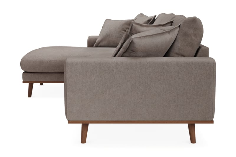 Copenhagen Premium 4-sits Vänstervänd L-formad Djup Divansoffa i Tyg - Brun - Möbler - Soffa - Divansoffa & schäslongsoffa - 3 sits soffa med divan