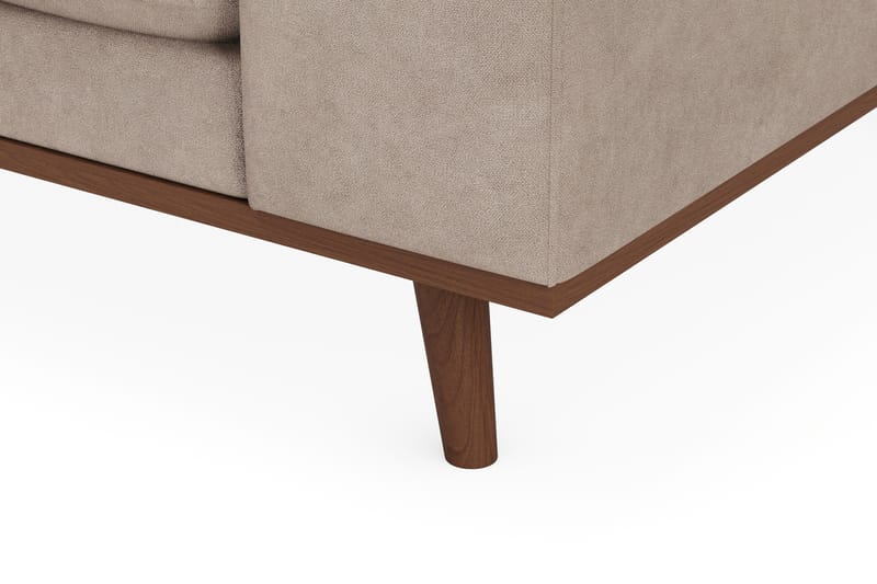 Copenhagen Premium 4-sits Vänstervänd L-formad Djup Divansoffa i Tyg - Ljusbrun - Möbler - Soffa - Divansoffa & schäslongsoffa - 3 sits soffa med divan