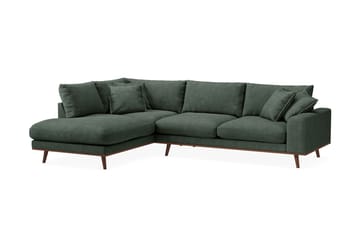 Copenhagen Premium 4-sits Vänstervänd L-formad Djup Schäslongsoffa i Tyg - Grön - Möbler - Soffa - Divansoffa & schäslongsoffa - 4 sits soffa med divan
