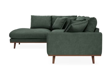 Copenhagen Premium 4-sits Vänstervänd L-formad Djup Schäslongsoffa i Tyg - Grön - Möbler - Soffa - Divansoffa & schäslongsoffa - 4 sits soffa med divan