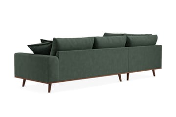 Copenhagen Premium 4-sits Vänstervänd L-formad Djup Schäslongsoffa i Tyg - Grön - Möbler - Soffa - Divansoffa & schäslongsoffa - 4 sits soffa med divan