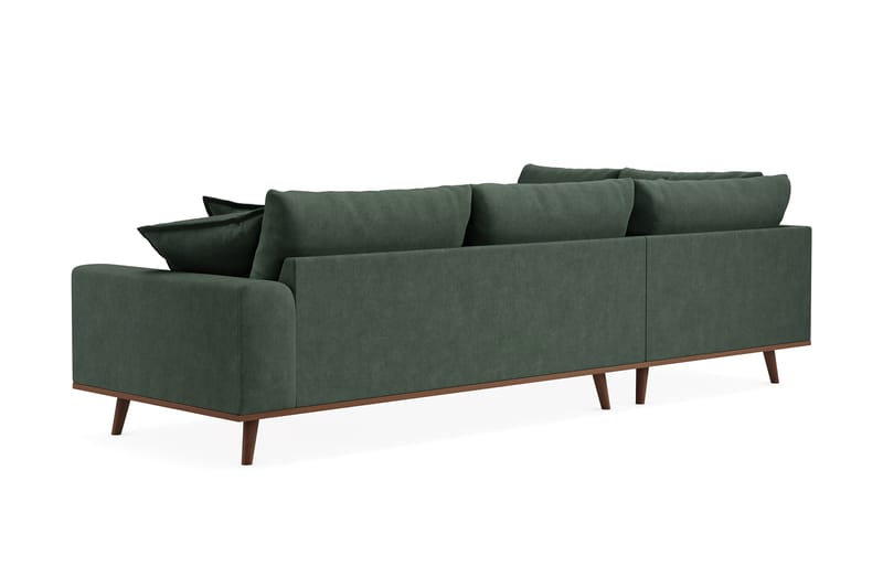 Copenhagen Premium 4-sits Vänstervänd L-formad Djup Schäslongsoffa i Tyg - Grön - Möbler - Soffa - Divansoffa & schäslongsoffa - 4 sits soffa med divan