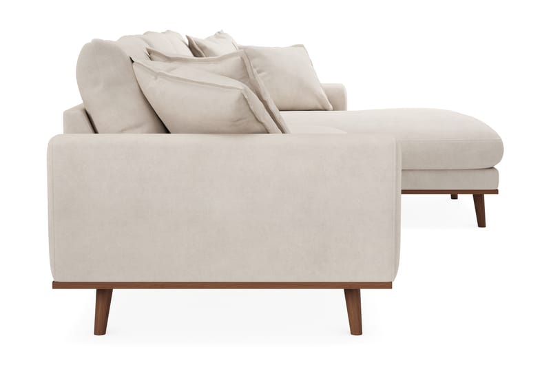 Copenhagen Premium 4-sits Högervänd L-formad Djup Divansoffa i Tyg - Beige - Möbler - Soffa - Divansoffa & schäslongsoffa - 3 sits soffa med divan