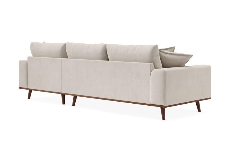 Copenhagen Premium 4-sits Högervänd L-formad Djup Divansoffa i Tyg - Beige - Möbler - Soffa - Divansoffa & schäslongsoffa - 3 sits soffa med divan