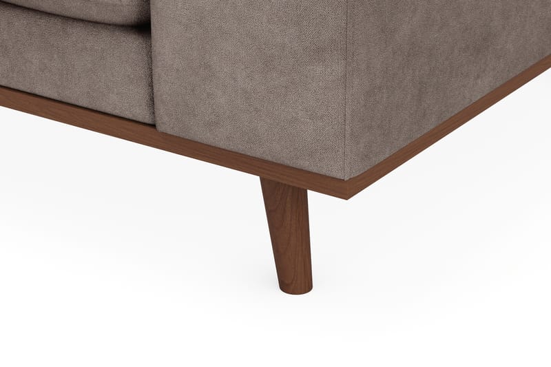 Copenhagen Premium 4-sits Vänstervänd L-formad Djup Schäslongsoffa i Tyg - Brun - Möbler - Soffa - Divansoffa & schäslongsoffa - 4 sits soffa med divan