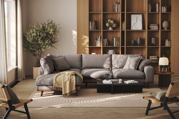 Copenhagen Premium 4-sits Vänstervänd L-formad Djup Schäslongsoffa i Tyg - Brun - Möbler - Soffa - Divansoffa & schäslongsoffa - 4 sits soffa med divan
