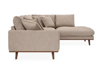 Copenhagen Premium 4-sits Högervänd L-formad Djup Schäslongsoffa i Tyg - Ljusbrun - Möbler - Soffa - Divansoffa & schäslongsoffa - 4 sits soffa med divan