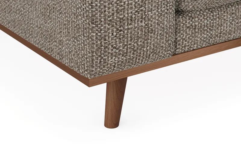 Copenhagen Premium 4-sits Högervänd L-formad Djup Schäslongsoffa i Chenille - Brun - Möbler - Soffa - Divansoffa & schäslongsoffa - 4 sits soffa med divan