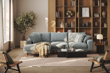 Copenhagen Premium 4-sits Vänstervänd L-formad Djup Divansoffa i Chenille - Grå/Blå - Möbler - Soffa - Divansoffa & schäslongsoffa - 4 sits soffa med divan