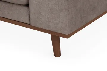 Copenhagen Premium 4-sits Vänstervänd L-formad Djup Divansoffa i Tyg - Brun - Möbler - Soffa - Divansoffa & schäslongsoffa - 3 sits soffa med divan