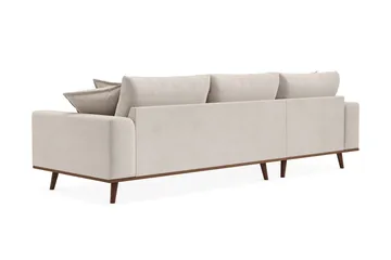 Copenhagen Premium 4-sits Vänstervänd L-formad Djup Divansoffa i Tyg - Beige - Möbler - Soffa - Divansoffa & schäslongsoffa - 3 sits soffa med divan