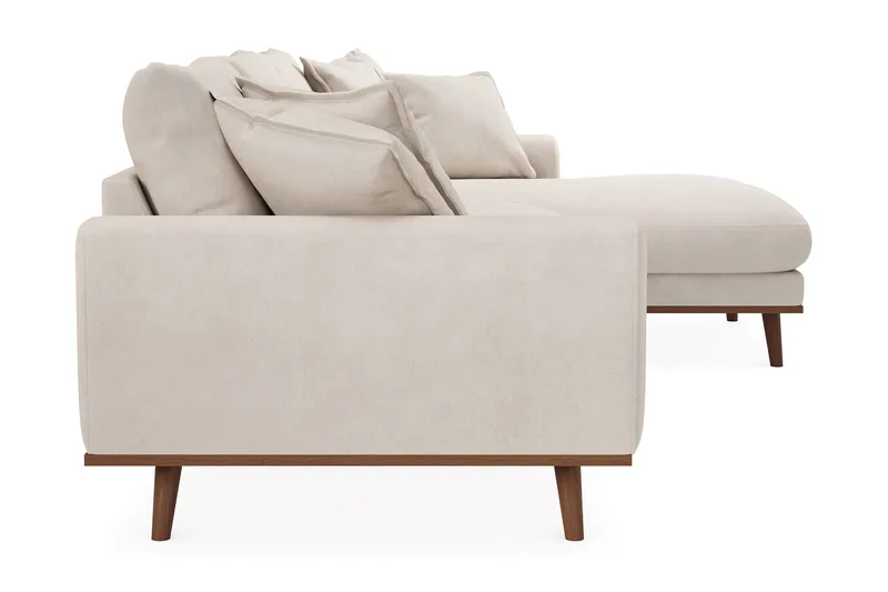 Copenhagen Premium 4-sits Högervänd L-formad Djup Divansoffa i Tyg - Beige - Möbler - Soffa - Divansoffa & schäslongsoffa - 3 sits soffa med divan