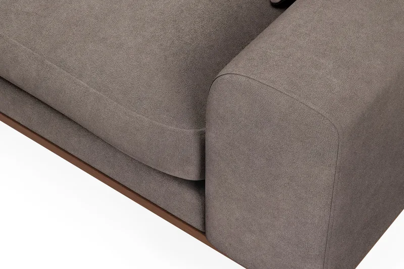 Copenhagen Premium 4-sits Vänstervänd L-formad Djup Schäslongsoffa i Tyg - Brun - Möbler - Soffa - Divansoffa & schäslongsoffa - 4 sits soffa med divan