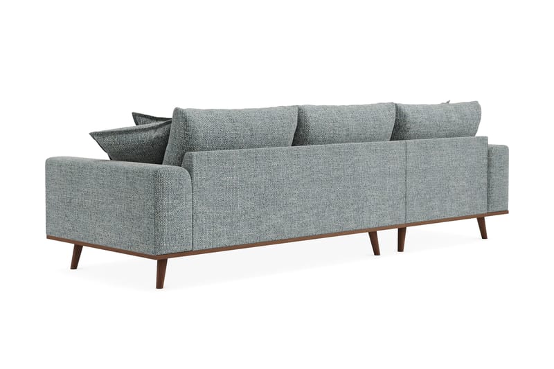 Copenhagen Premium 4-sits Vänstervänd L-formad Djup Divansoffa i Chenille - Grå/Blå - Möbler - Soffa - Divansoffa & schäslongsoffa - 4 sits soffa med divan