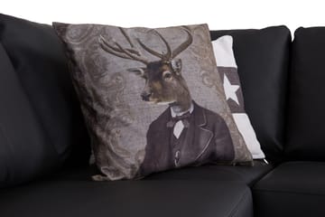 Crazy 3-sits Högervänd L-formad Schäslongsoffa i Konstläder - Svart - Möbler - Soffa - Divansoffa & schäslongsoffa - 2 sits soffa med divan