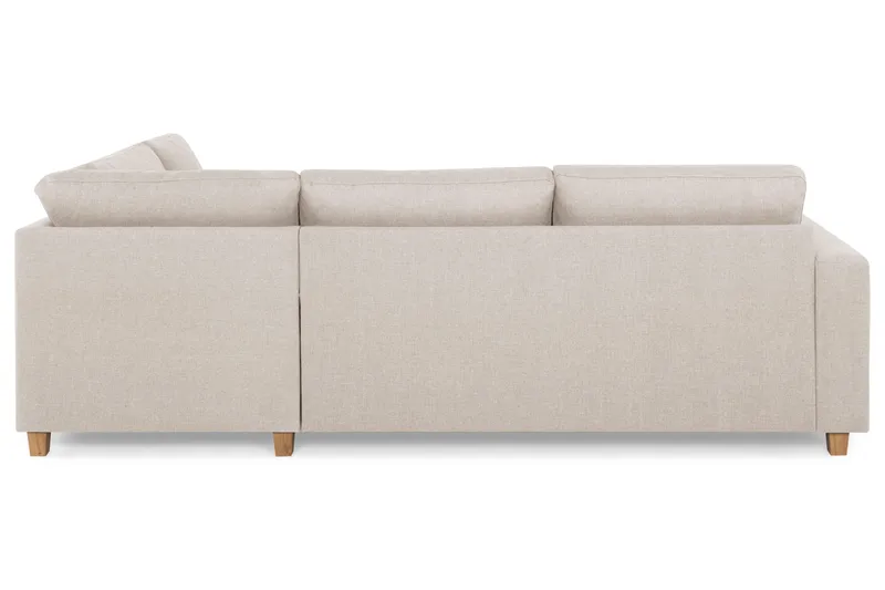 Crazy 3-sits Högervänd L-formad Schäslongsoffa i Tyg - Beige - Möbler - Soffa - Divansoffa & schäslongsoffa - 3 sits soffa med divan