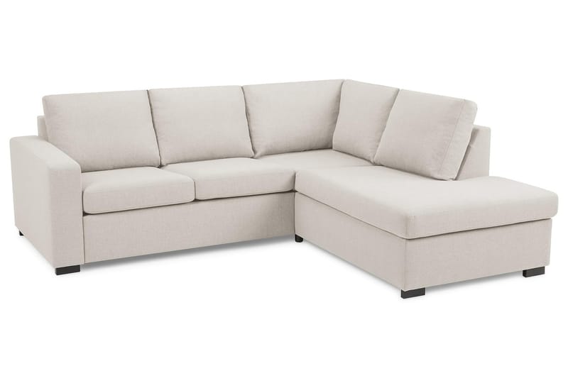Crazy 3-sits Högervänd L-formad Schäslongsoffa i Tyg - Beige - Möbler - Soffa - Divansoffa & schäslongsoffa