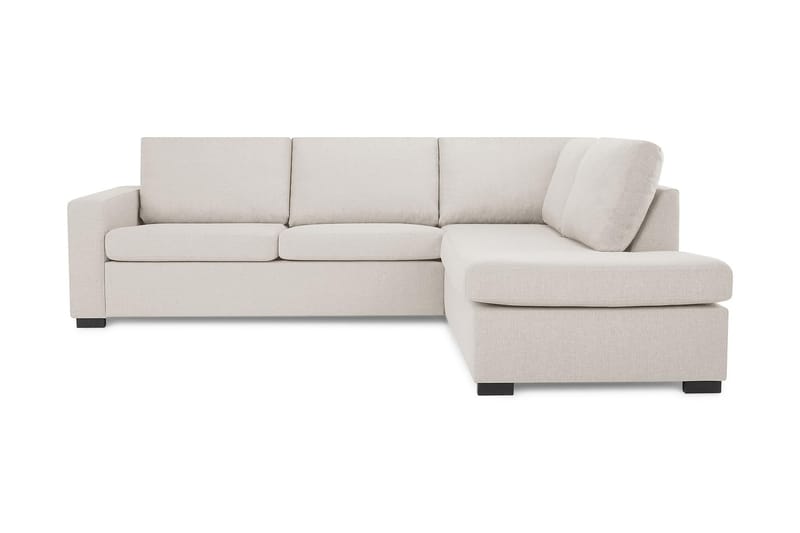 Crazy 3-sits Högervänd L-formad Schäslongsoffa i Tyg - Beige - Möbler - Soffa - Divansoffa & schäslongsoffa