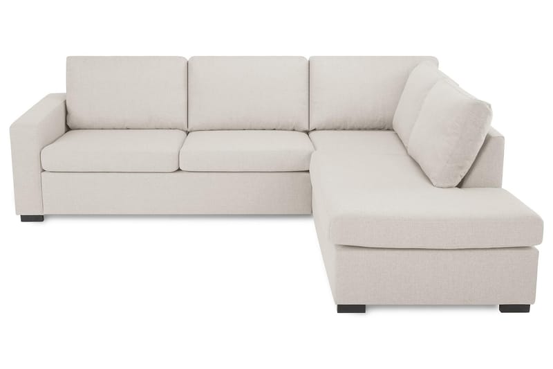 Crazy 3-sits Högervänd L-formad Schäslongsoffa i Tyg - Beige - Möbler - Soffa - Divansoffa & schäslongsoffa