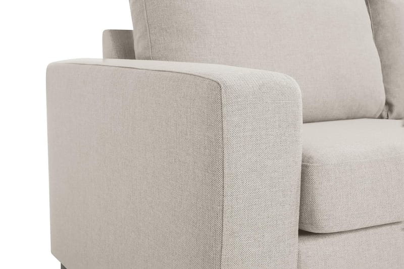Crazy 3-sits Högervänd L-formad Schäslongsoffa i Tyg - Beige - Möbler - Soffa - Divansoffa & schäslongsoffa