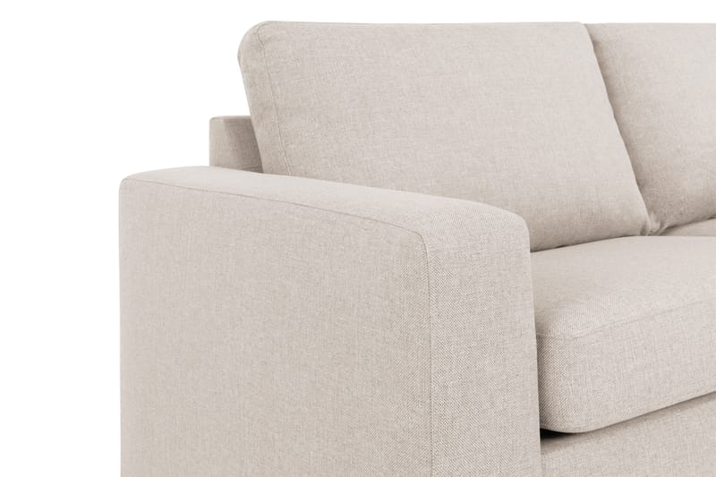 Crazy 3-sits Högervänd L-formad Schäslongsoffa i Tyg - Beige - Möbler - Soffa - Divansoffa & schäslongsoffa