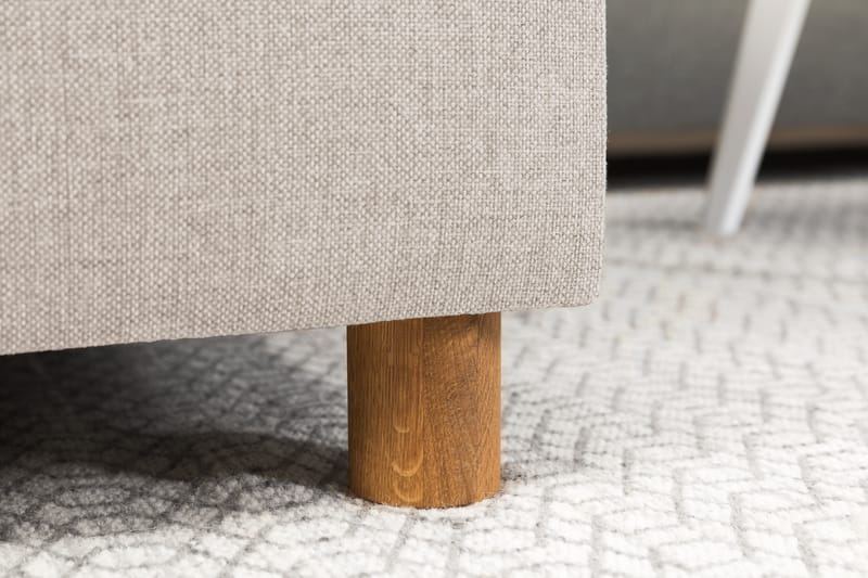 Crazy 3-sits Högervänd L-formad Schäslongsoffa i Tyg - Beige - Möbler - Soffa - Divansoffa & schäslongsoffa