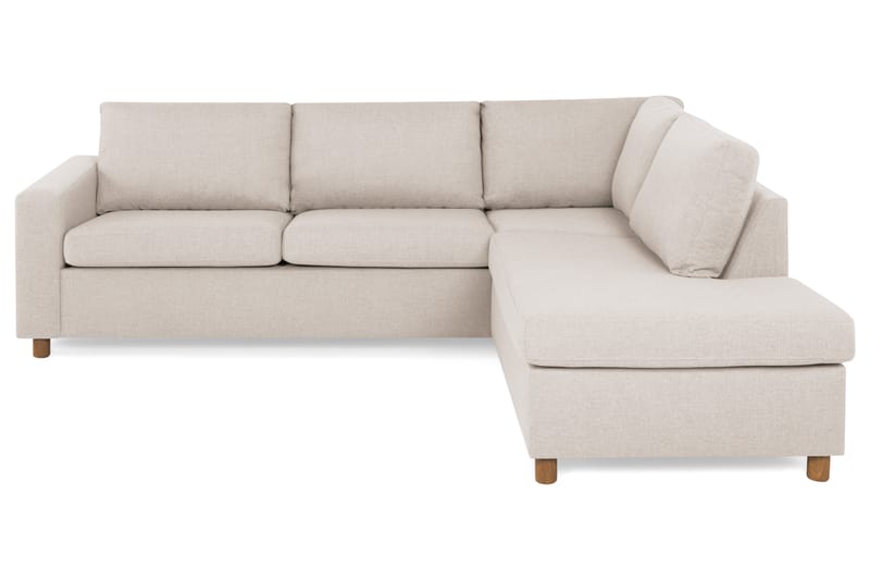 Crazy 3-sits Högervänd L-formad Schäslongsoffa i Tyg - Beige - Möbler - Soffa - Divansoffa & schäslongsoffa