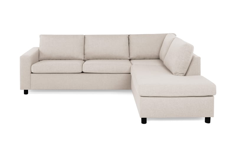 Crazy 3-sits Högervänd L-formad Schäslongsoffa i Tyg - Beige - Möbler - Soffa - Divansoffa & schäslongsoffa