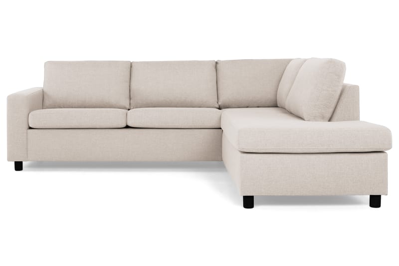 Crazy 3-sits Högervänd L-formad Schäslongsoffa i Tyg - Beige - Möbler - Soffa - Divansoffa & schäslongsoffa