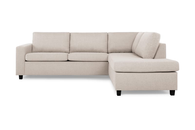 Crazy 3-sits Högervänd L-formad Schäslongsoffa i Tyg - Beige - Möbler - Soffa - Divansoffa & schäslongsoffa