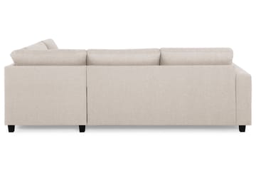 Crazy 3-sits Högervänd L-formad Schäslongsoffa i Tyg - Beige - Möbler - Soffa - Divansoffa & schäslongsoffa